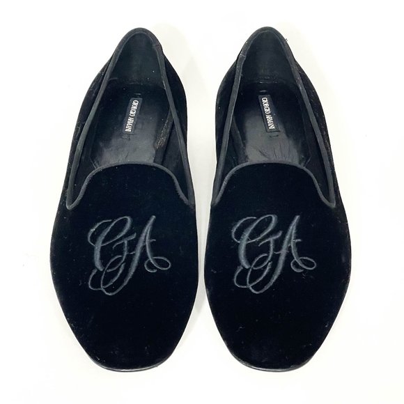 Giorgio Armani Velvet Loafers- Size 39 - Picture 1 of 11